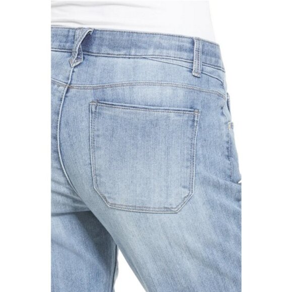 WIT & WISDOM 'Ab'Solution High Waist Raw Hem Crop Slim Straight Leg Jeans 6 NWT - Picture 5 of 15